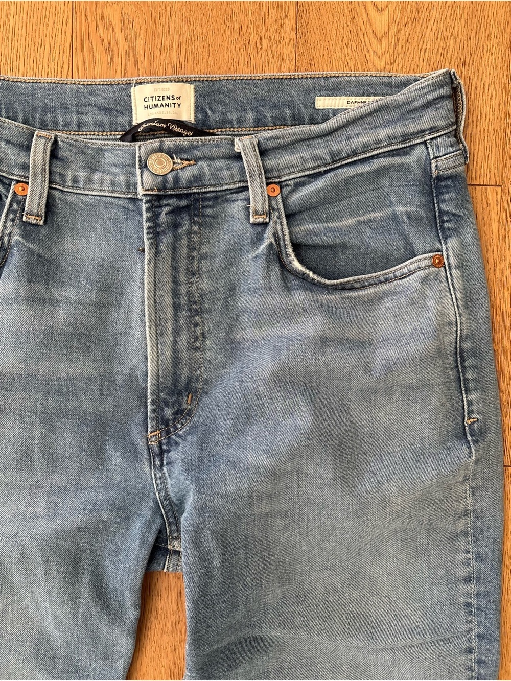 Citizens of Humanity Daphne Crop Jean Womens 29 Raw Hem Blue Stretch high rise - Picture 7 of 9
